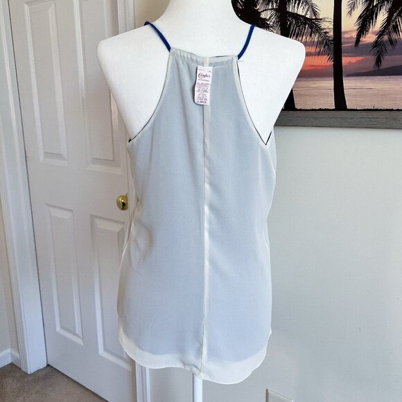 Women's Candie's Tank | Blue & White | Reversible | Large | 100% Polyester - Picture 7 of 10